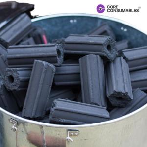 Wholesale buy coconut meal: Hexagonal Coconut Shell Charcoal Briquettes