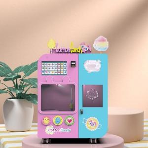 Wholesale candy making machine: 220V CE Automatic Cotton Candy Vending Machine 1750mm Credit Card Payment