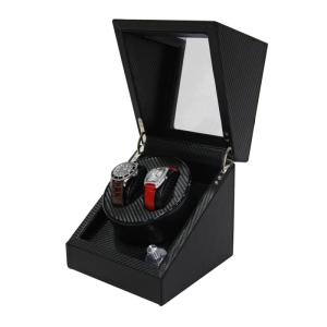 Wholesale carbon black exporter: 2+3 Automatic Motor Carbon Fiber Leather Watch Winder  Custom Watch Winder  Best Watch Winders 2020
