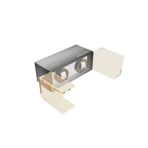 Wholesale Watch Boxes, Cases: Automatic Rotation Watch Winder Box Mabuchi Motor Gray PU Cover Wood 2 Watch Shaker