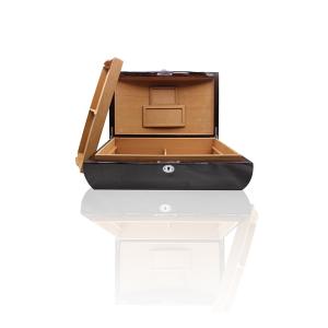 Wholesale cigar accessories: Arc Design High Gloss Finished Wood Italy Humidor Zebra with Lock