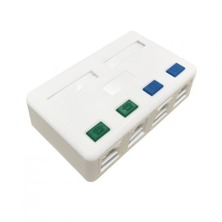 Blank Keystone Jack 4 Port Wall Surface Mount Box