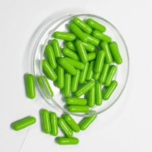 Wholesale empty gelatin capsule: Empty Coloured Capsule Size 0 Green Vegan Plant Derived HPMC Capsules