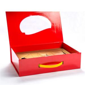 Wholesale gift box: Recycled Material Wholesale Handle Gift Box for Food Storage