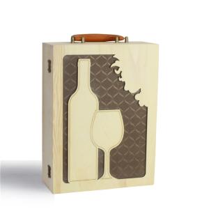 Wholesale wooden wine box: Wine Box 	Performance double bottles healthy wood packing box for wine