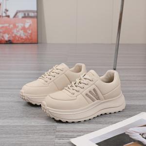 Wholesale Casual Shoes: Women's Shoes Leather Soft Foam Sole Increase Bread Shoes for Women