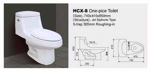 Wholesale one piece toilet: HCX-8