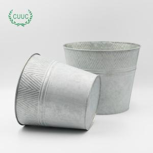 Wholesale manager office table: Metal Round Large Planter Floor Standing Indoor Outdoor Patio Plant Pot Trough Flower Pots