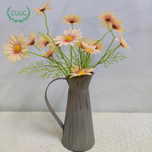 Wholesale candle molding: Metal Pitcher Jar Galvanized Flower Vases Shabby Chic Farmhouse Watering Can