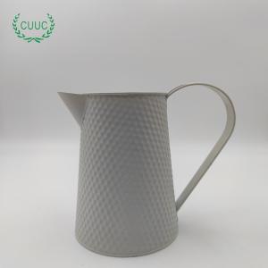 Wholesale gift tins: Cuuc Home Decorative Galvanized Tin Flower Jug Metal Watering Can Pots Pitcher Decor Plant Planter