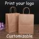 Kraft Paper Bag Handle Bag Baking Cake Take-out Bag Gift Bag Clothing Bag Print Logo Customizable