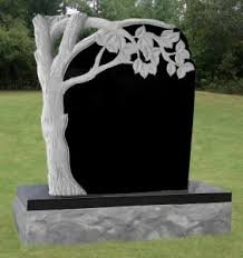 black headstone