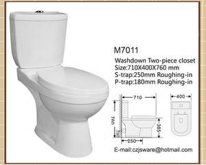 Wholesale Toilets: Two Piece Ceramic Washdown Toilets Suppliers