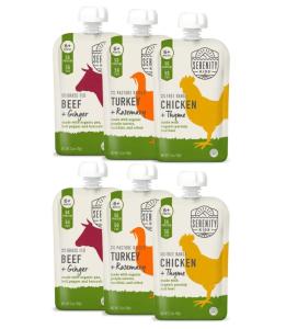 Wholesale baby product: Serenity Kids Baby Food Ethically Sourced Meats Variety Pack with Free Range Chicken Grass Fed Bison