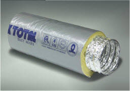 Wholesale duct manufacturing: D-500G, Flexible Duct Hose (Al Foil 2p, Glass Wool Insulated)