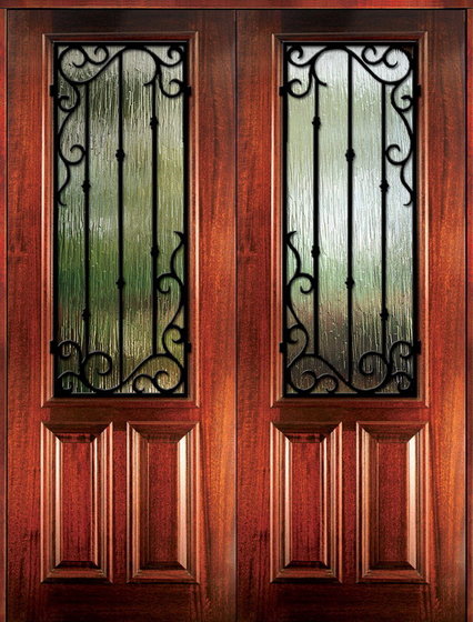 European Solid Wood Wrought Iron Double Entry Door(id:5738746) Product ...