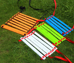 Wholesale lift handle: Flat Rung Sports Training Equipment Speed Agility Ladder with Carry Bag