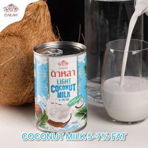 Wholesale coconut: Thai Coconut Milk, DALAH Low Fat Coconut Milk (5-7%) for Beverages, Non-dairy, Made in Thailand, OEM