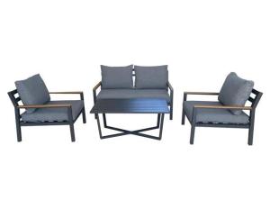 Wholesale Outdoor Furniture: 4Pcs Leisure Garden Sofa Set with Polywood Arm
