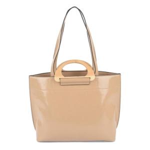 Wholesale ladies wallet: Beige Color Classy Handbag with Wood Handle