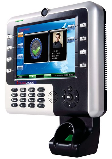 8.0 Inch Large Screen Biometric Fingerprint Card Time Attendance System Recorder 