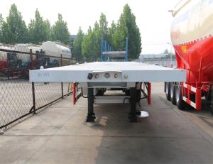 Wholesale suspension part leaf spring: 3 Axles 40 FT Container Transport Flat Bed Semi Trailer for Sale