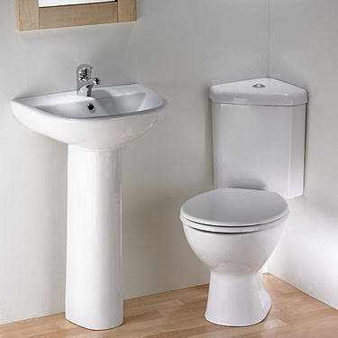 corner toilet and cistern