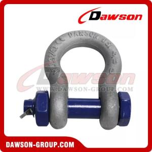 Wholesale forged part: Dawson Brand Hot Dip Galvanized US Type DG2130 Bow Shackle with Safety PIN, S6 Bolt Type Anchor Shac