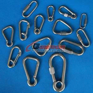 Wholesale used for making boat: Stainless Steel Snap Spring Hooks, Carabine Hooks, Carabiners and Quick Links