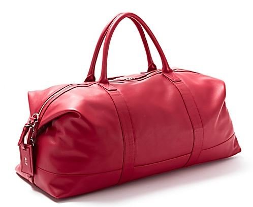 womens leather duffle