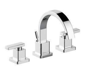 Wholesale faucet: Modern Double Handle Wall Mounted Wash Basin Tap Faucet Water Taps Basin Faucets