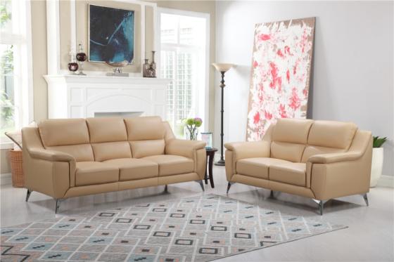 Leather Sofa Living Room, Gold Leather Sofa Set