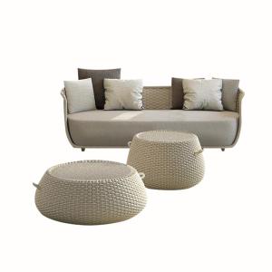 Wholesale custom design: Customization Luxury Design Outdoor Garden Patio Handmade Rope Woven Round Modular Sofas