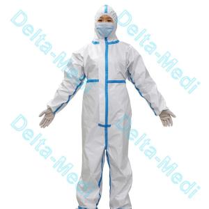 Wholesale asbestos cloth: PP White Disposable Protective Coveralls  Disposable Protective Clothing with Green Stripe