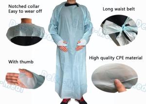 Wholesale nonwoven sterile surgical gown: Protective Medical Plastic Products Waterproof CPE Gown with Sleeves
