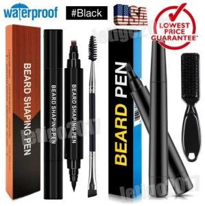 Wholesale black note: Beard Pencil Filler Pen WaterProof SweatProof Long Lasting Beard Eyebrows Pen US