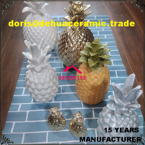 Db3008 Ceramic Pineapple Jar Salt Pepper Decor Ceramic Factory Id