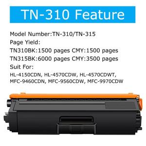 Wholesale toner cartridge: TN315 Factory Wholesale Compatible TN315 Toner Cartridge for Brother HL-4570CDWT, MFC-9460CDN