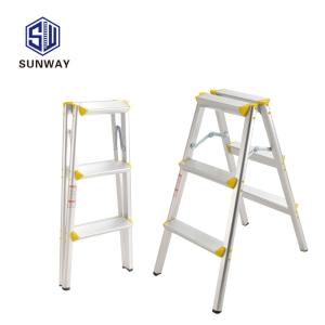 Wholesale aluminum step: Aluminum Doubl Side Step Stool Ladder