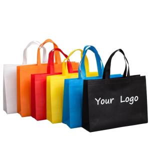 Wholesale woven bag: Cheap Retail Non-Woven Supermarket Bag Custom Logo Reusable Shopping Non-Woven Bag