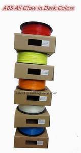 Wholesale 1.75mm pla filament: PLA 3D Filament Glow in Dark Color 1.75/3.0mm Printer Comsumables