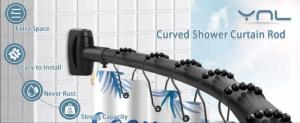 Wholesale window wraps: Round Shower Curtain Rod with Adjustable Hooks, Needs To Be Drilled for Bathrooms, Bathtubs, Stalls
