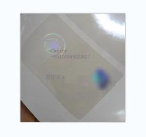 Wholesale overlay hologram: Transparent Hologram Sticker Lamination Pouch Hologram Overlay