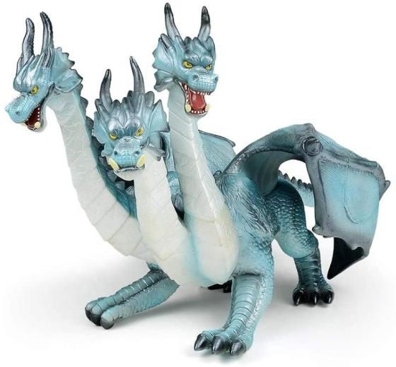 Hydreigon Toy Figure Realistic Three Head Dinosaur Model Kids Birthday Gift Toys 
