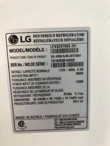 Wholesale refrigerant: 29 Cu. Ft. Door-in-Door LG Refrigerator