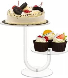 Wholesale fashion jewelry boxes: Cake Display Rack Acrylic Display Rack Tabletop Paper Cupcake Tower Stand 8x8.5