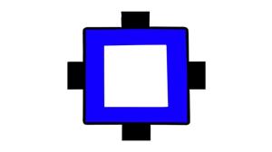 Wholesale LED Backlights: Blue Square Edge LED Backlight with Through-hole in the Middle