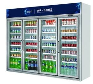 Wholesale refrigerator shelf glass: Arsenbo Upright Commercial Display Refrigerator 380V White LED Light