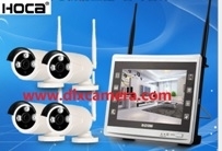 Wholesale wifi nvr: 1080P 2Mp4ch Plug and Play 12 Inch LCD Screen Wireless NVR Kit CCTV System WIFI IP Camera Outdoor IR