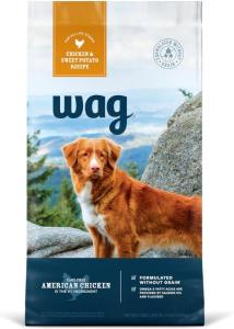 Wholesale dog food bags: Wag Dry Dog Food Chicken & Sweet Potato, Grain Free 24 Lb Bag